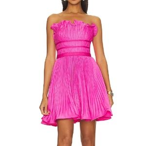 AMUR NWT Lorena Strapless mini dress in Rosey pink